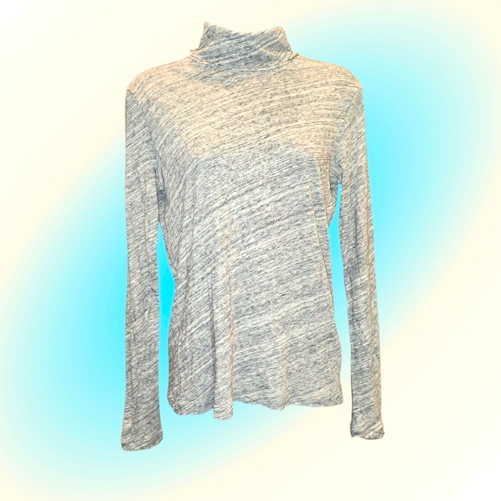 J. Crew Heather Gray Lightweight Turtleneck